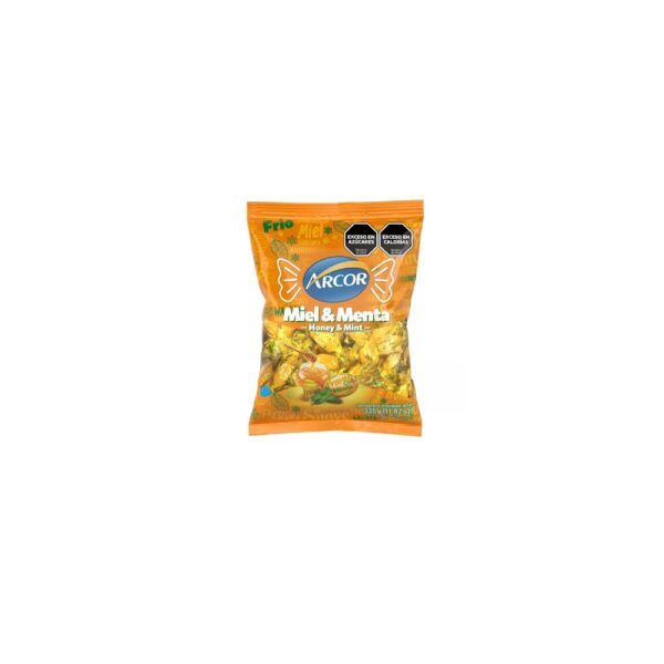 Caramelos Rellenos Miel Y Menta Arcor BOLSA 335gr