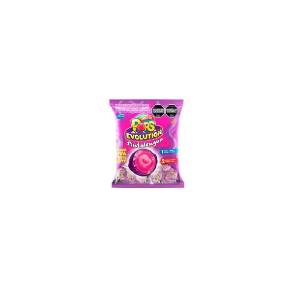 Chupetin Mr Pops Evolution Pinta Lengua 432gr BOLSA 24 Unidades