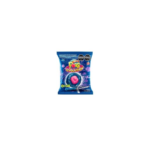 Chupetines Mister Pops Evolution Blueberry 423gr BOLSA 24 Unidades