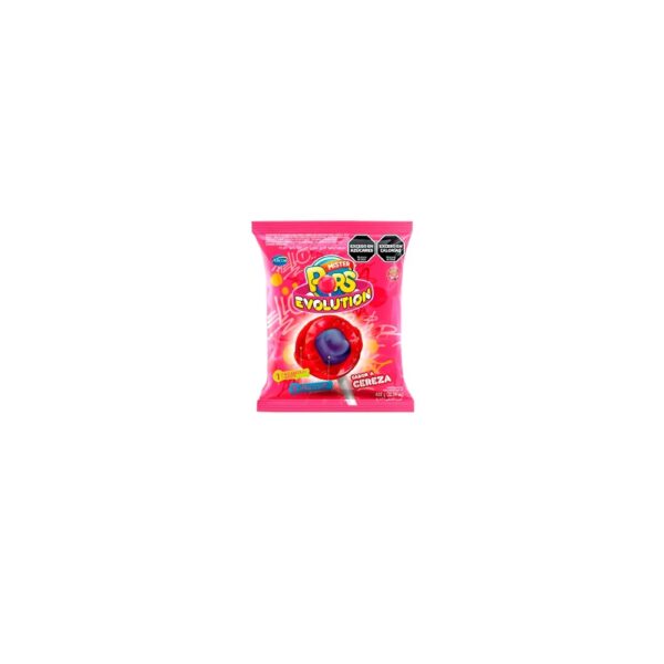 Chupetines Mister Pops Evolution Cereza 432gr BOLSA 24 Unidades